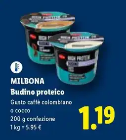 Lidl Milbona Budino proteico offerta