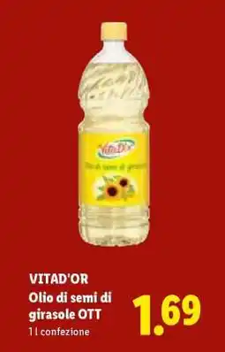 Lidl VITAD'OR Olio di semi di girasole OTT offerta