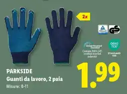 Lidl PARKSIDE Guanti da lavoro, 2 paia offerta