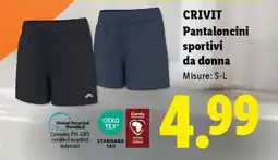 Lidl Crivit Pantaloncini sportivi da donna offerta