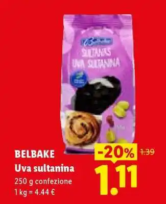 Lidl Belbake Uva sultanina offerta