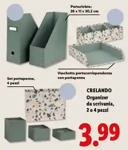Lidl CRELANDO Organizer da scrivania, 2 o 4 pezzi offerta