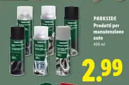Lidl PARKSIDE Prodotti per manutenzione auto offerta