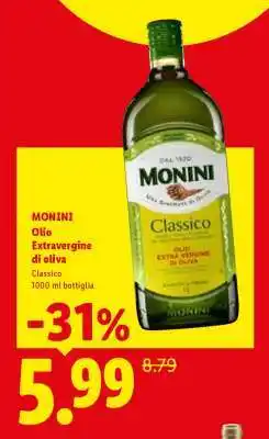 Lidl MONINI Olio Extravergine di oliva offerta