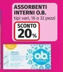 Ipercoop Assorbenti interni O.B. offerta