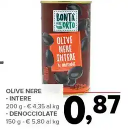 Todis Bonta' dell'orto olive nere intere, denocciolate offerta