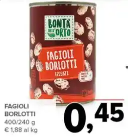 Todis Bontà dell'orto fagioli borlotti offerta