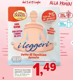 Todis Casa bonelli petto di tacchino arrosto i leggeri offerta
