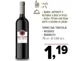 Todis Vino da tavola, rosso, bianco offerta
