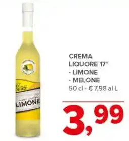 Todis Crema liquore 17° limone, melone offerta