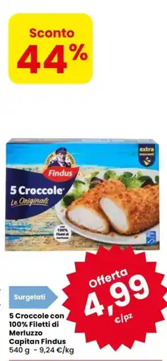Despar 5 Croccole con 100% Filetti di Merluzzo Capitan Findus offerta