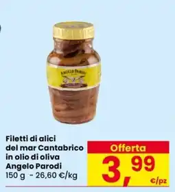 Despar Filetti di alici del mar Cantabrico in olio di oliva Angelo Parodi offerta