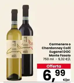 Despar Carmenere o Chardonnay Colli Euganei DOC Monte Fasolo offerta