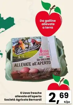 Despar 6 Uova fresche allevate all'aperto Società Agricola Bernardi offerta