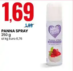 Eurospin Amo essere panna spray offerta