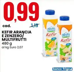 Eurospin Land kefir arancia e zenzero/multifrutti offerta