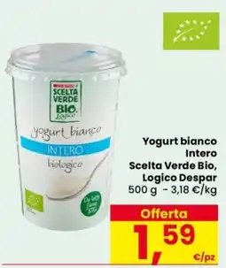 Despar Yogurt bianco Intero Scelta Verde Bio, Logico Despar offerta