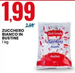 Eurospin Dolciando zucchero bianco in bustine offerta