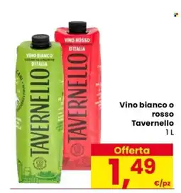 Despar Vino bianco o rosso Tavernello offerta