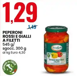 Eurospin VariaGusto Peperoni Rossi e Gialli a Filetti offerta