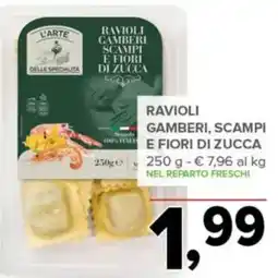 Todis L'arte ravioli gamberi scampi e fiori di zucca offerta