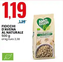 Eurospin Amo essere bio fiocchi d'avena al naturale offerta