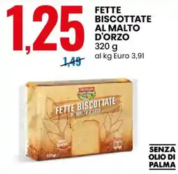 Eurospin Fette biscottate al malto d'orzo offerta