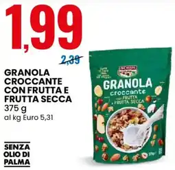 Eurospin Granola croccante con frutta e frutta secca offerta