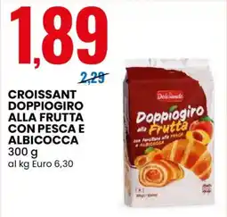 Eurospin Dolciando croissant doppiogiro alla frutta con pesca e albicocca offerta