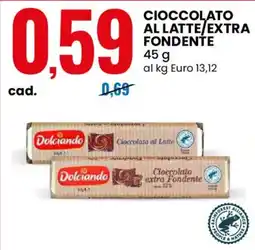 Eurospin Dolciando Cioccolato al Latte/Extra Fondente offerta