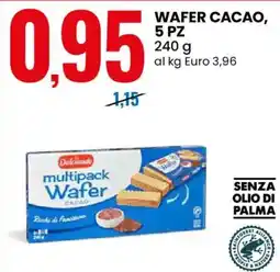 Eurospin Dolciando Wafer Cacao offerta