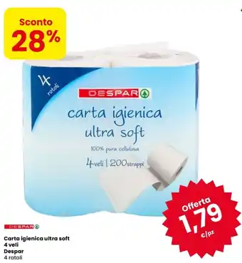 Carta igienica ultra soft 4 veli Despar
