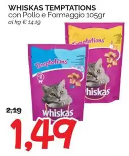 Hardis Whiskas temptations con pollo e formaggio offerta