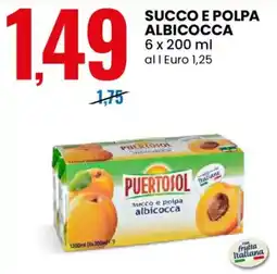 Eurospin Puertosol succo e polpa albicocca offerta
