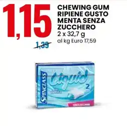 Eurospin Chewing Gum Ripiene Gusto Menta Senza Zucchero offerta