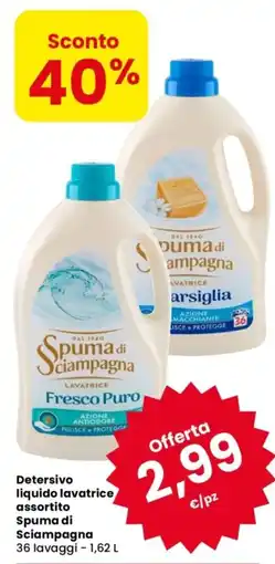 Despar Detersivo liquido lavatrice Spuma di Sciampagna offerta