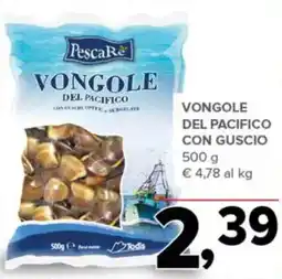 Todis PescaRe Vongole del Pacifico con guscio offerta