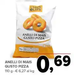 Todis Chips & Lips Anelli di Mais Gusto Pizza offerta