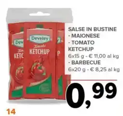Todis Develey Salse in Bustine, Ketchup offerta