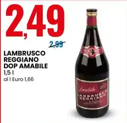 Eurospin Lambrusco Reggiano Dop Amabile offerta