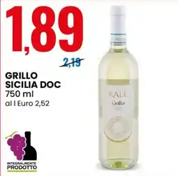 Eurospin Kale grillo sicilia doc offerta
