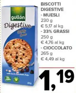 Todis Gullón biscotti digestive offerta
