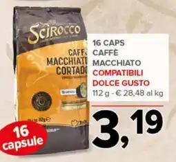 Todis 16 Caps Caffè Macchiato Compatibili dolce gusto offerta