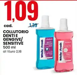Eurospin Collutorio Denti e Gengive/ Sensitive White&Fresh offerta