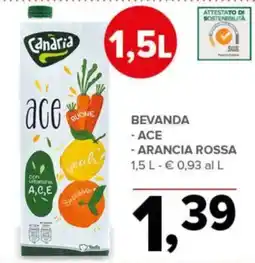 Todis Canaria bevanda ace - arancia rossa offerta