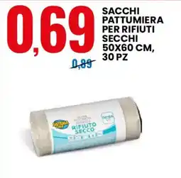 Eurospin Sacchi pattumiera per rifiuto secchi offerta