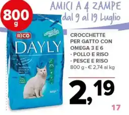 Todis Rico crocchette per gatto con omega 3 e 6 offerta