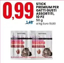Eurospin Radames stick premium per gatti offerta
