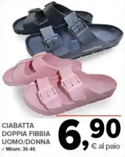 Todis Ciabatta doppia fibbia uomo/donna offerta