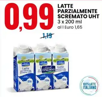 Eurospin Latte parzialmente scremato UHT offerta